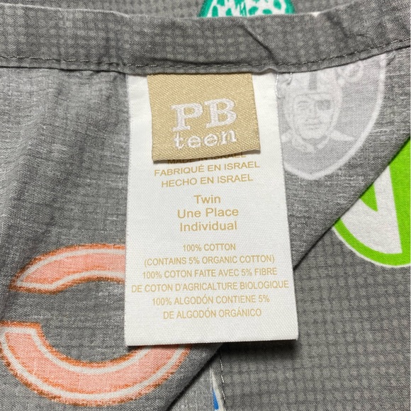 Pottery Barn Teen NFL flat twin sheet - Picture 3 of 3